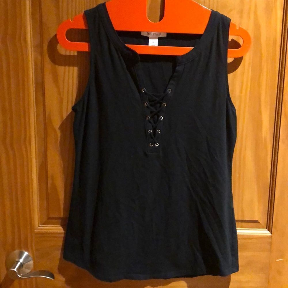 WHBM Black Medium Sleeveless Shirt
